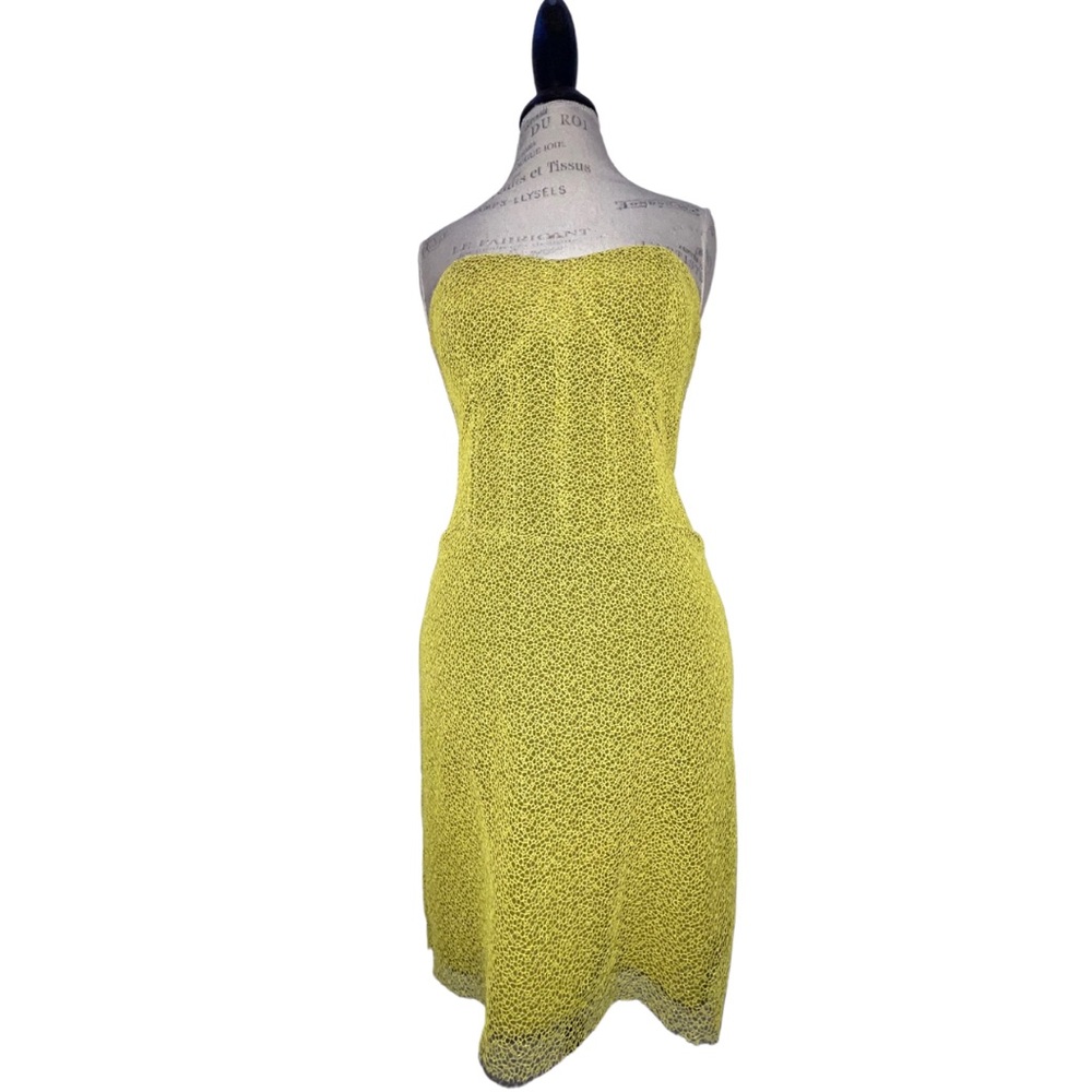 Diane Von Furstenberg Yellow Bustier Dress